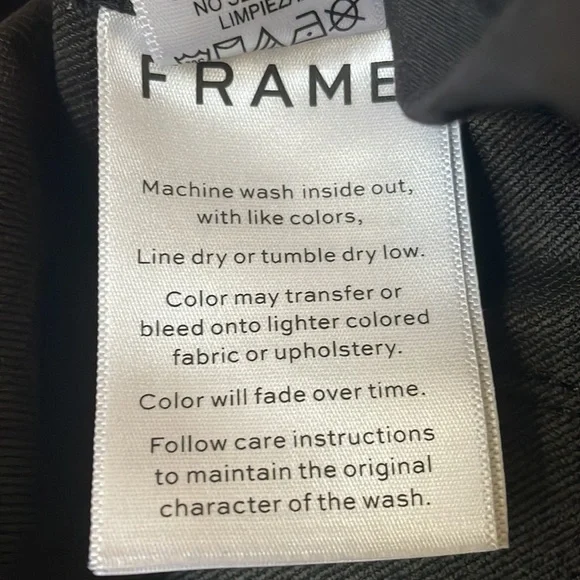 FRAME Le High Skinny Cropped Croc-effect Mid-Rise Skinny Jeans Black Size 28 - Picture 12 of 14